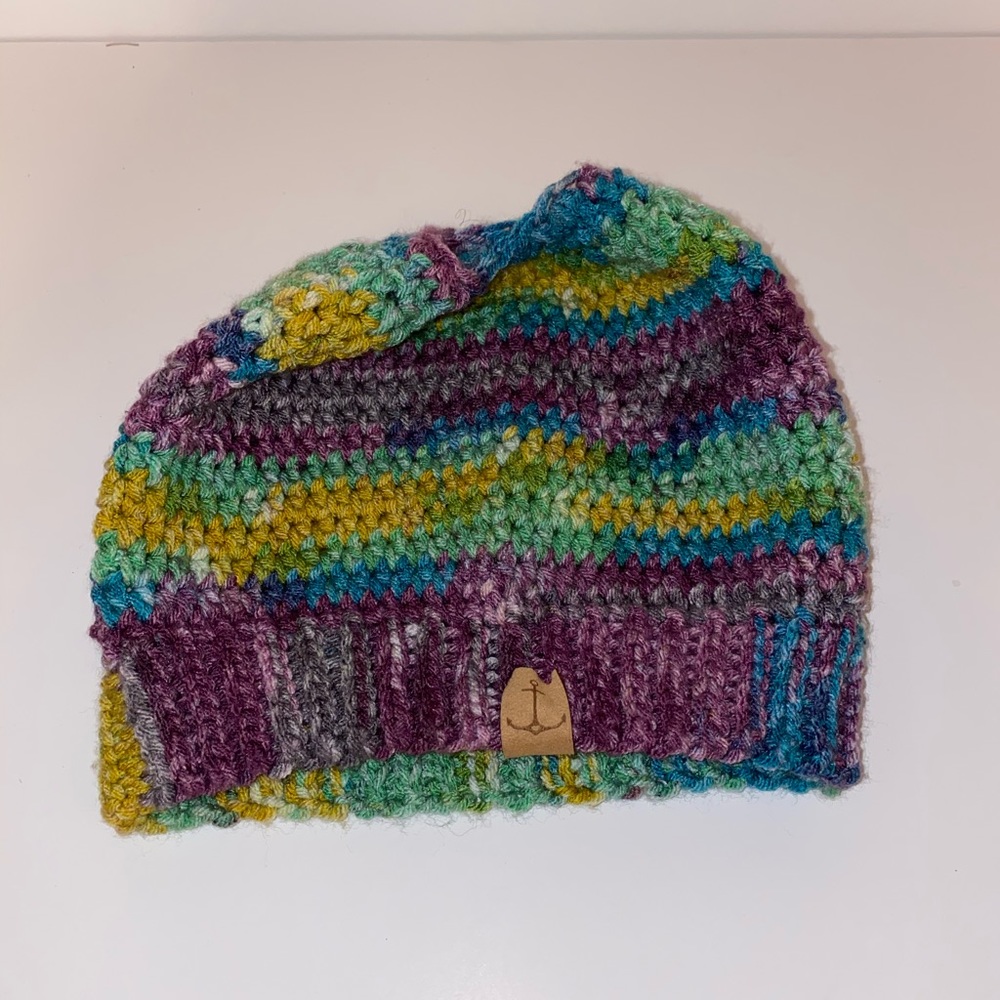 Hand knitted beanie